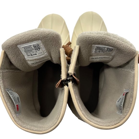 Sperry Saltwater Wool Embossed Thinsulate Duck Boot NEW Oat Women’s 10 Wide - Picture 9 of 12